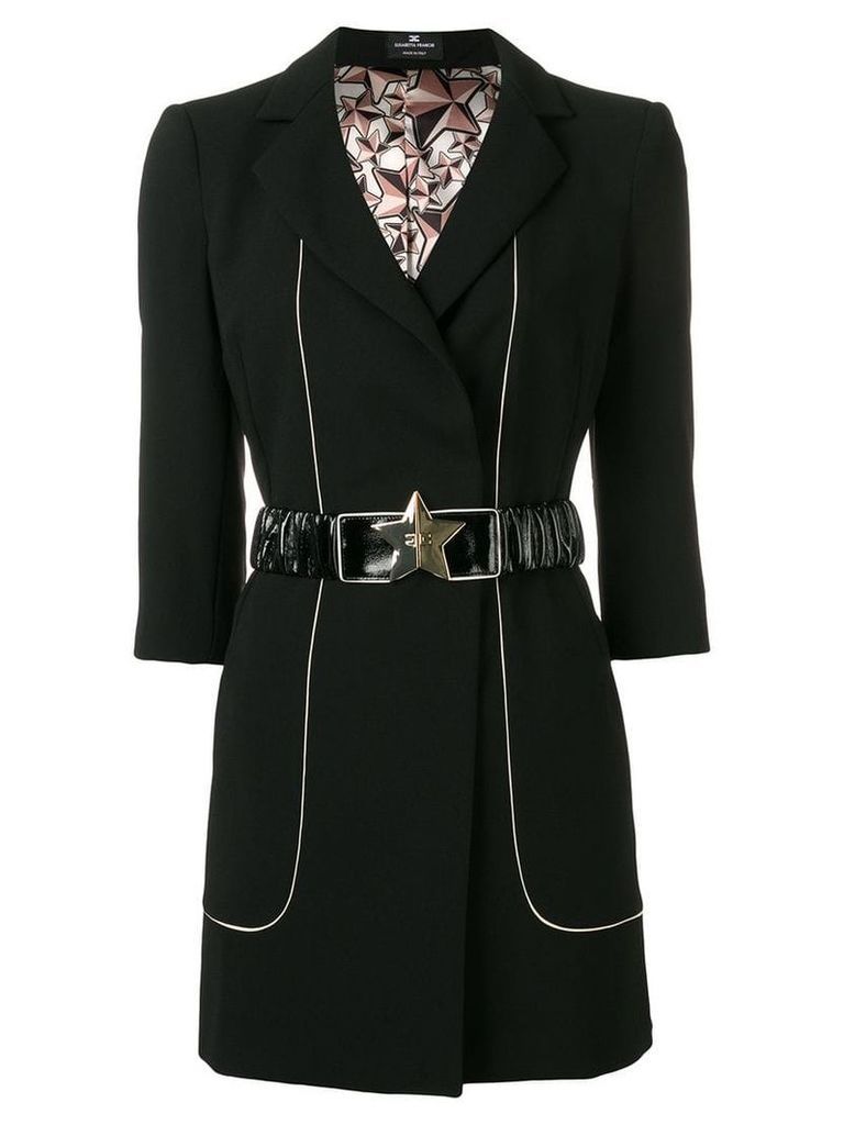 Elisabetta Franchi contrast trim blazer dress - Black