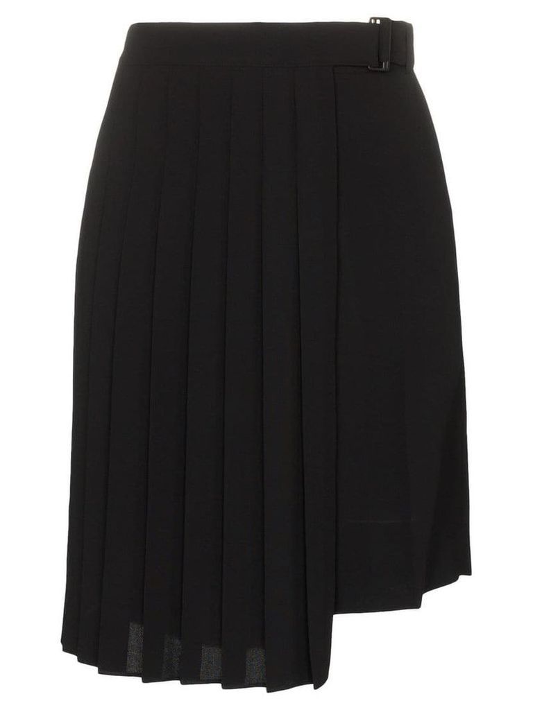 Juun.J Pleated apron skirt - Black