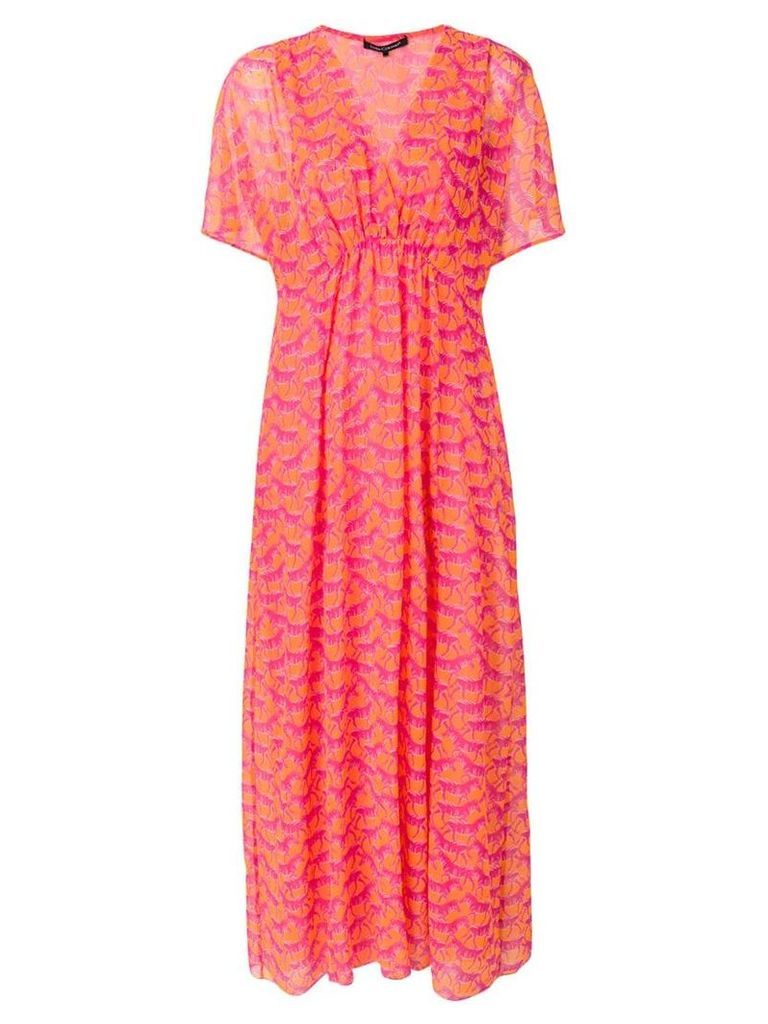 Luisa Cerano zebra patterned maxi dress - Pink