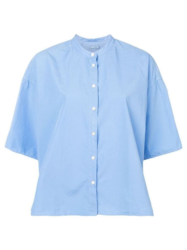 Closed oversized button-up shirt - Blue