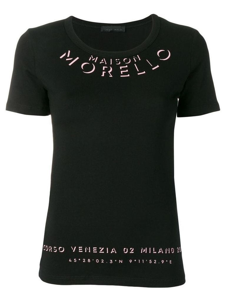 Frankie Morello logo print T-shirt - Black