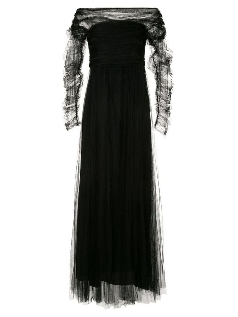 Fabiana Filippi pleated tulle dress - Black