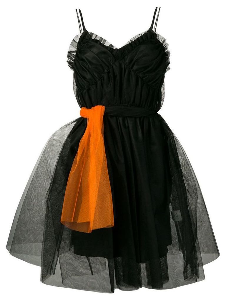 MSGM ruffle-trimmed tulle dress - Black