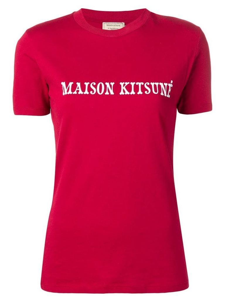 Maison Kitsuné slim-fit logo T-shirt - Red
