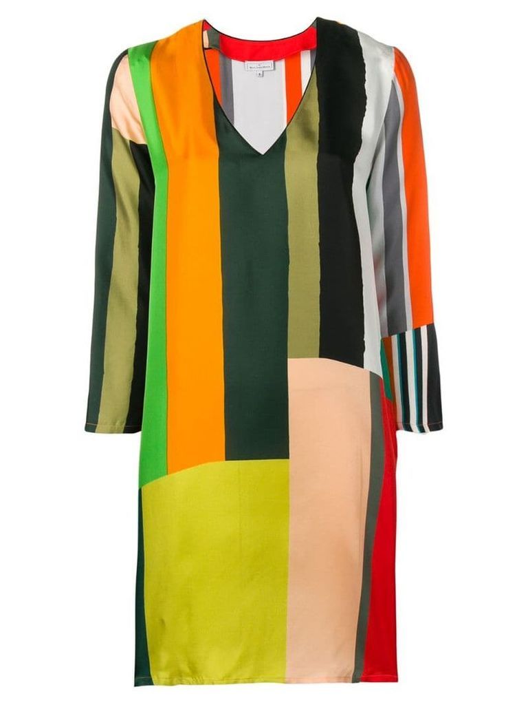 Pierre-Louis Mascia striped long-sleeve dress - Green