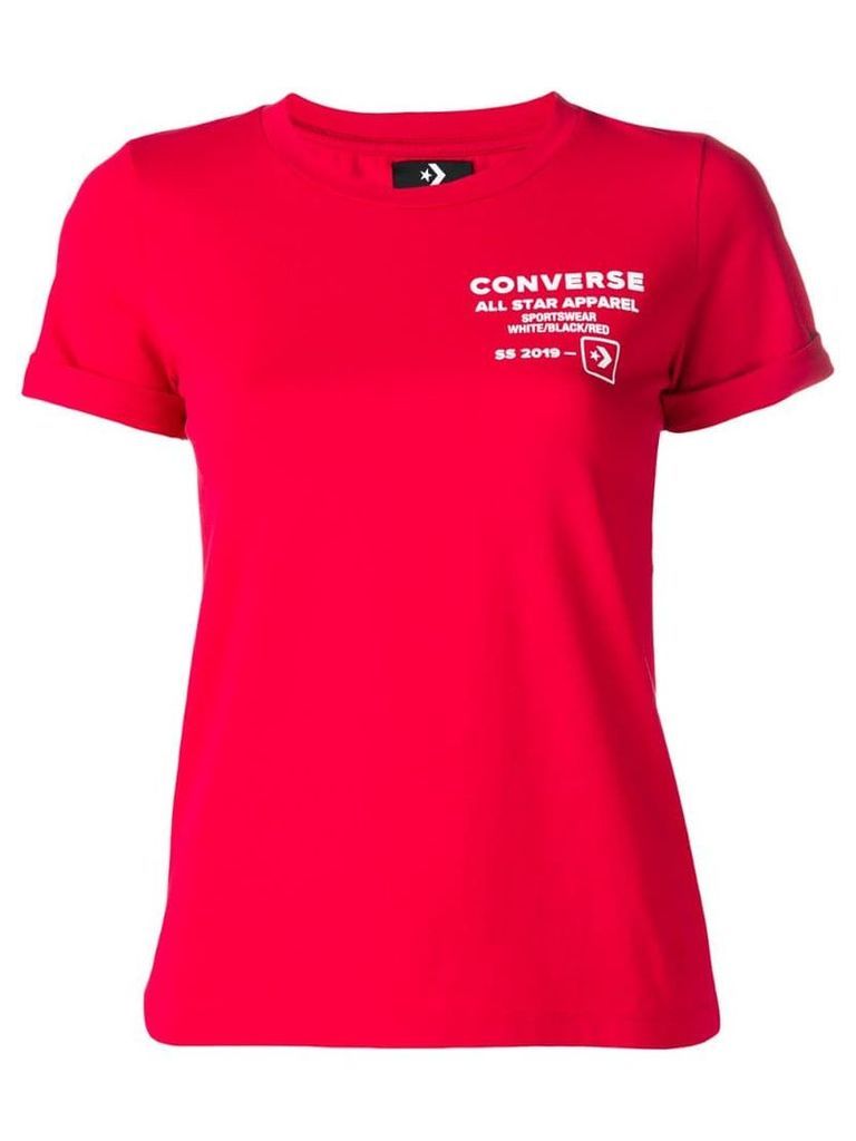 Converse logo printed T-shirt - Red