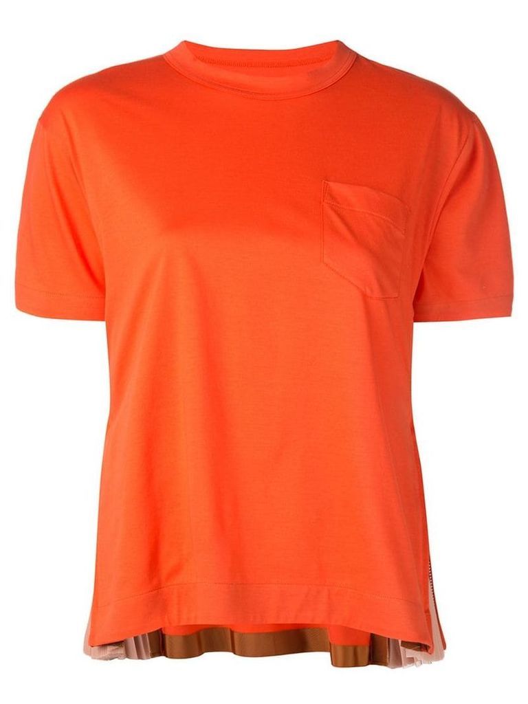 Sacai chest pocket T-shirt - Orange