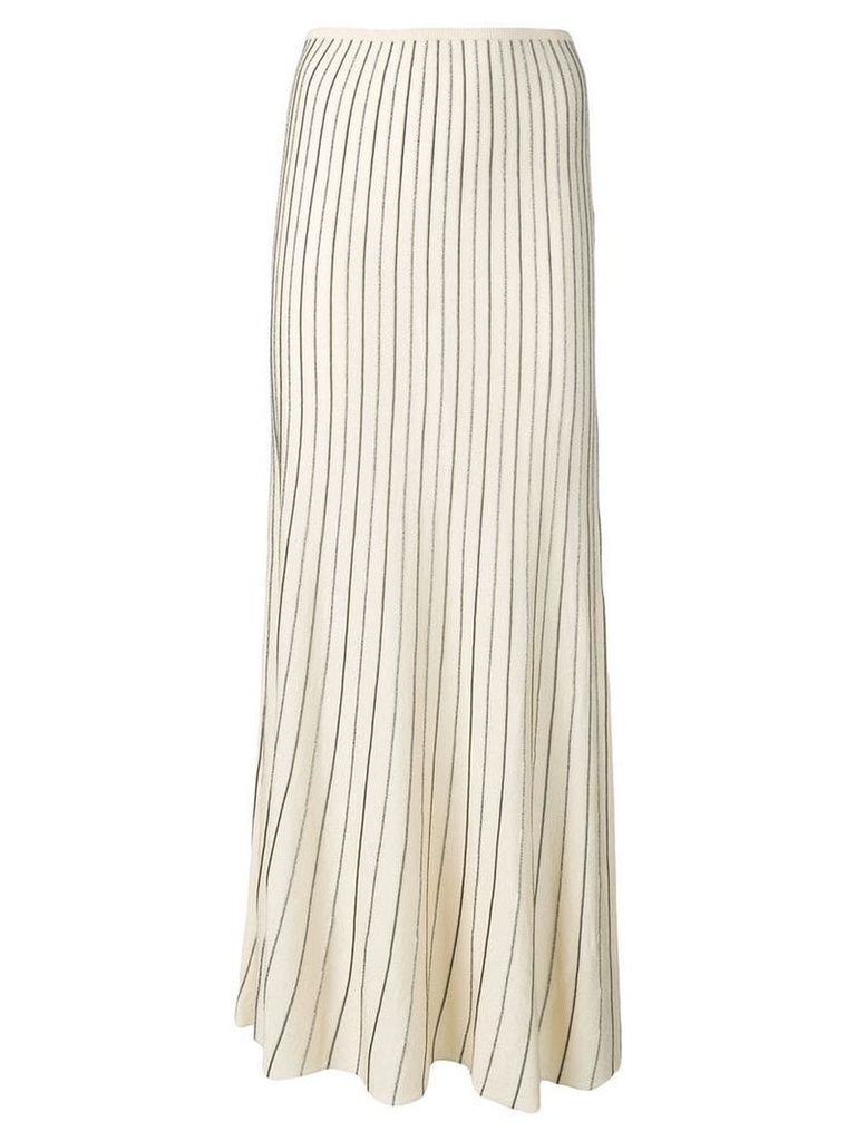 Sonia Rykiel lurex striped skirt - Neutrals