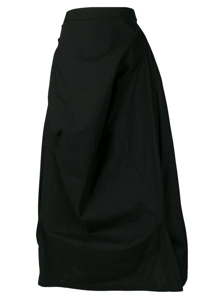 Mm6 Maison Margiela draped asymmetric skirt - Black