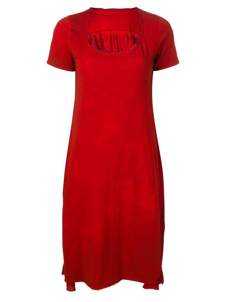 Uma Wang scoop neck T-shirt dress - Red