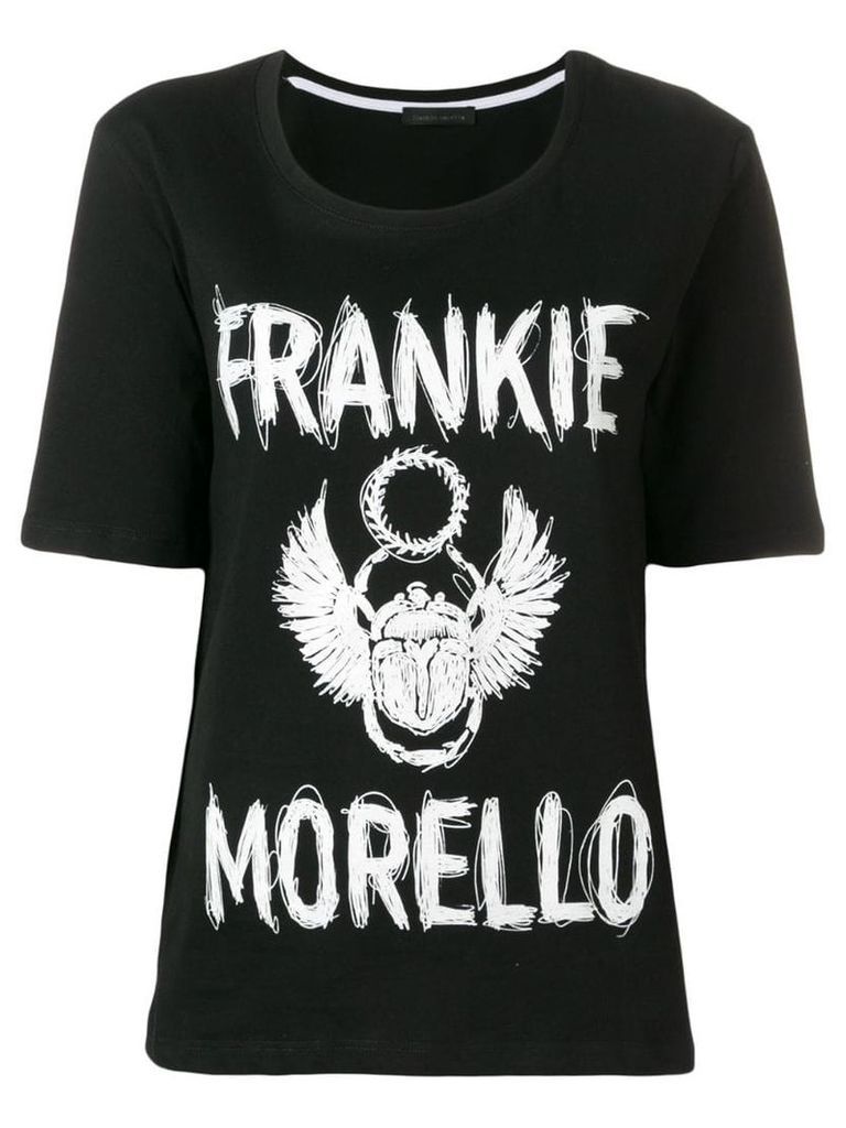 Frankie Morello logo round neck T-shirt - Black