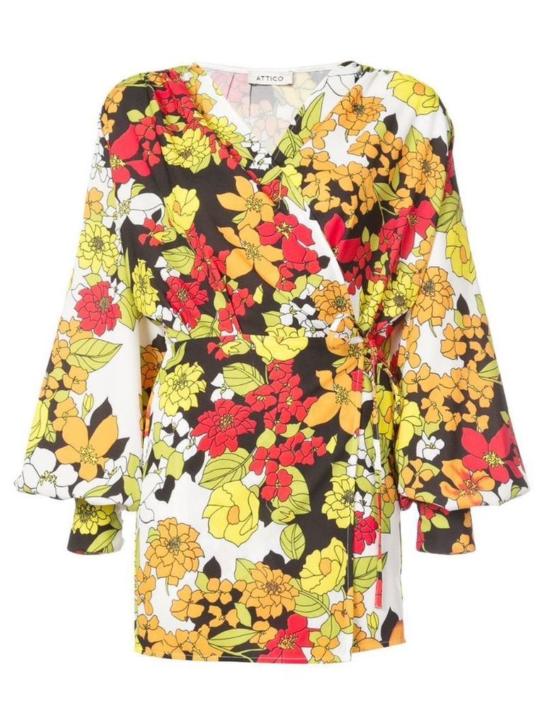 Attico floral print short dress - Multicolour