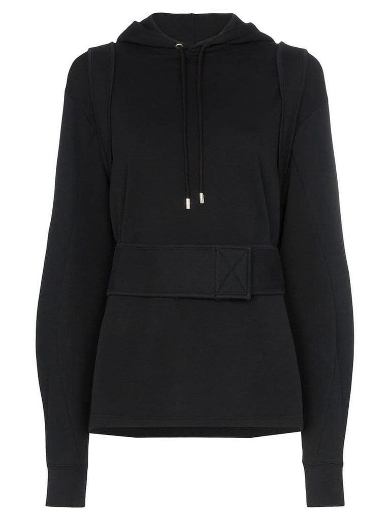 GmbH harness detail hoodie - Black