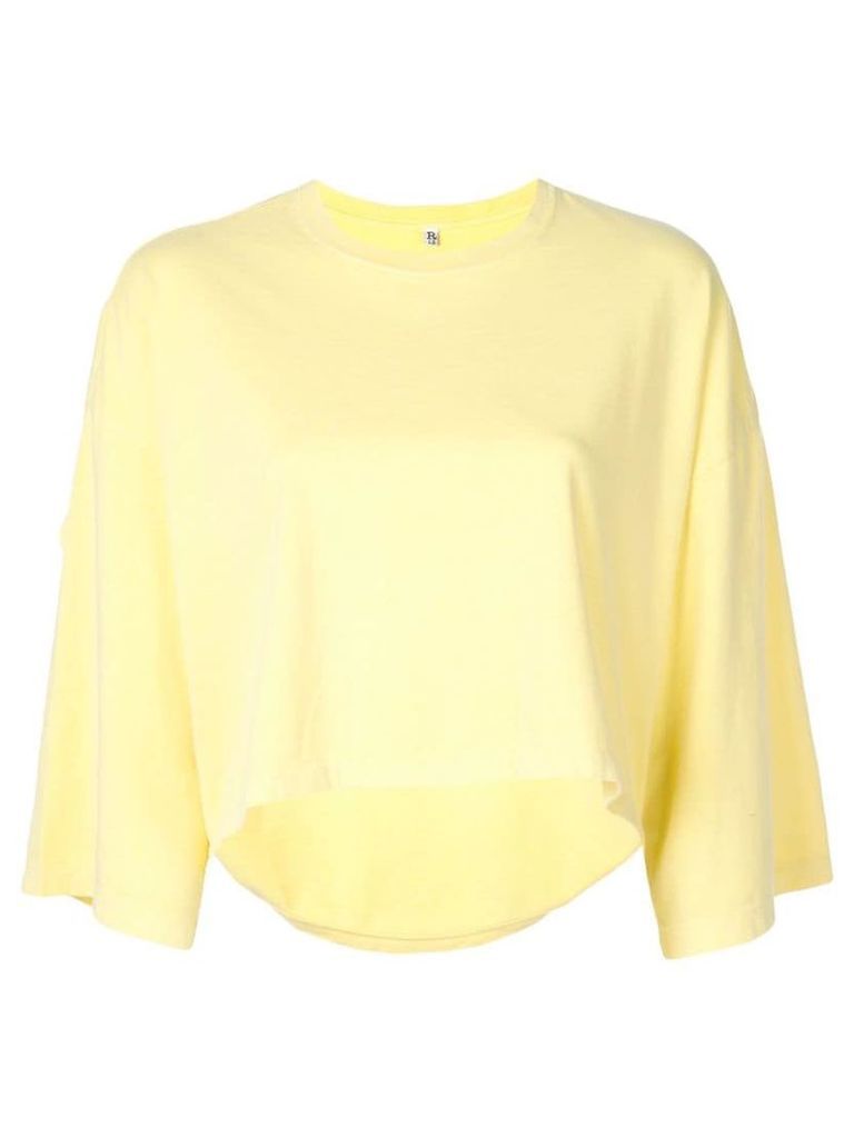 R13 Cropped Venice T-Shirt - Yellow