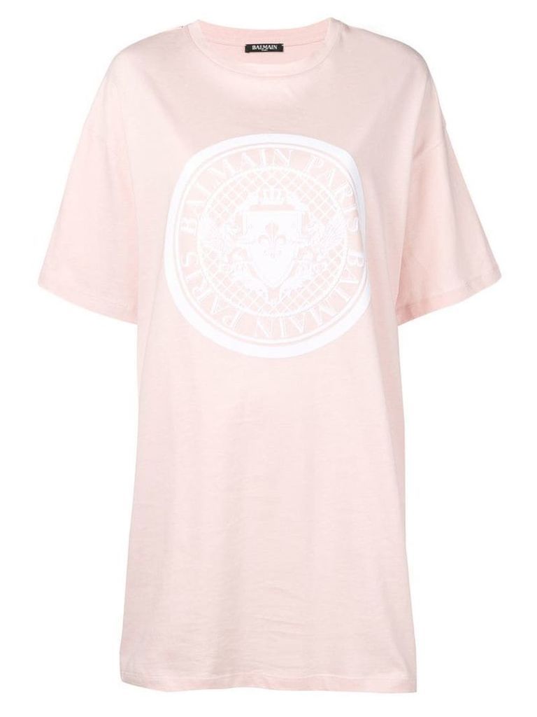 Balmain oversized logo T-shirt - Pink