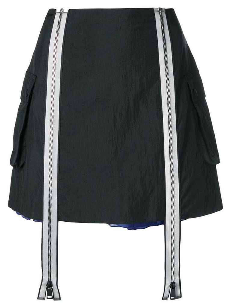 Maison Margiela zip layered skirt - Black