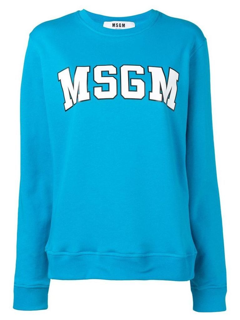 MSGM college logo jumper - Blue