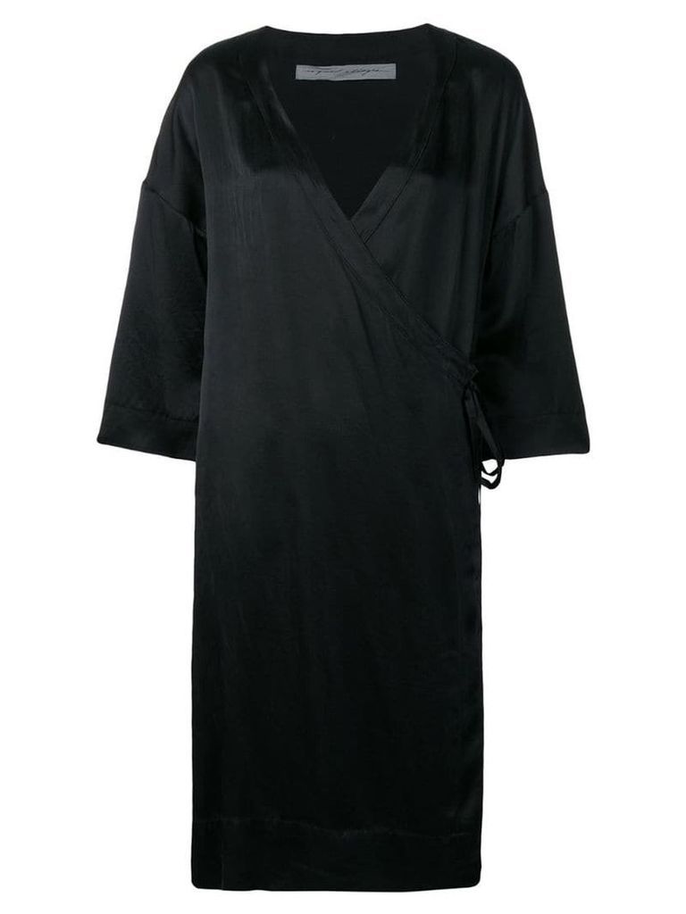 Raquel Allegra wrap kimono dress - Black