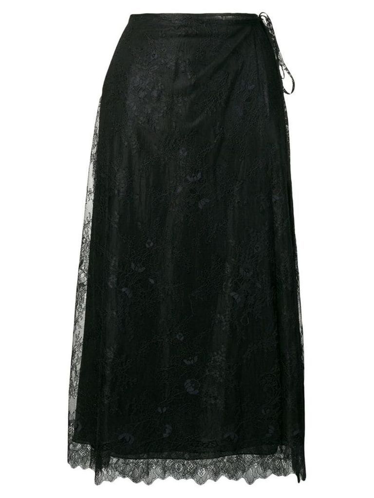 Alexa Chung lace midi skirt - Black