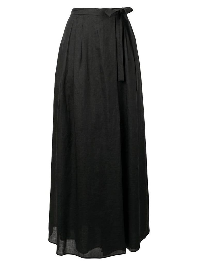Max Mara Studio long wrap style skirt - Black