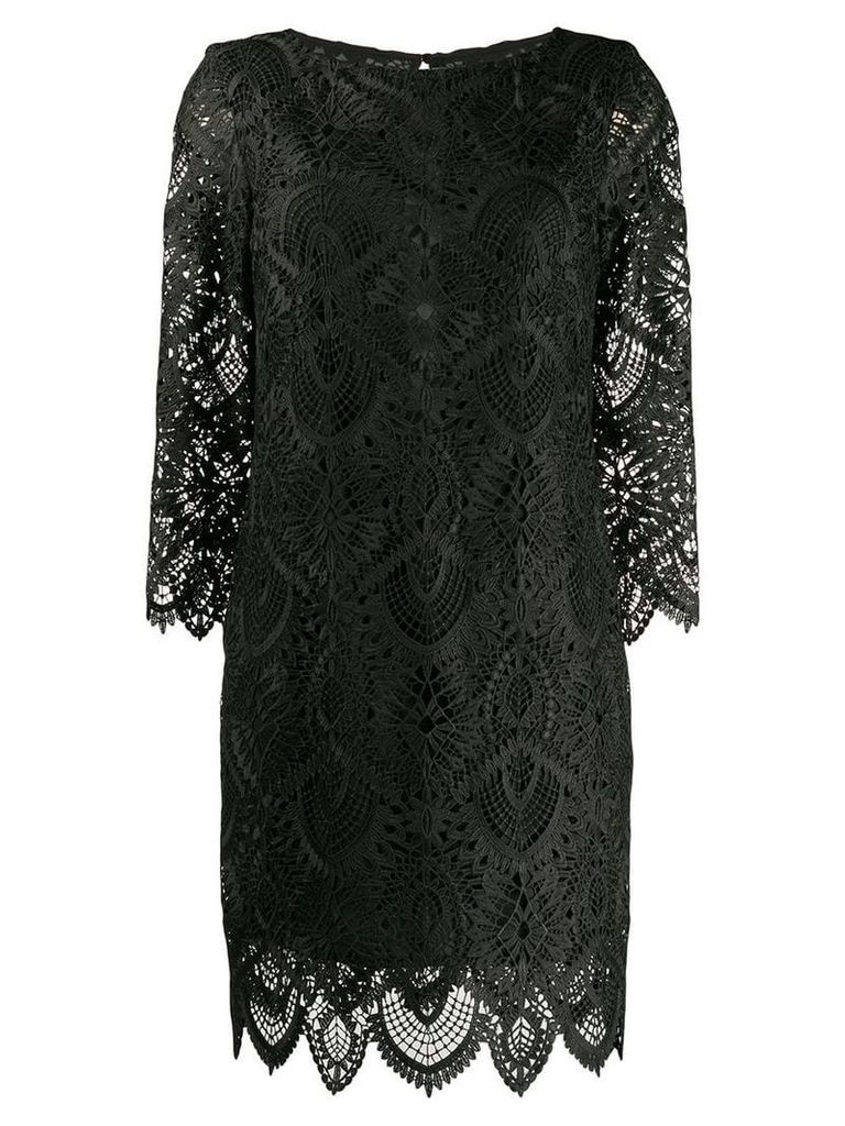 Dondup crochet short dress - Black