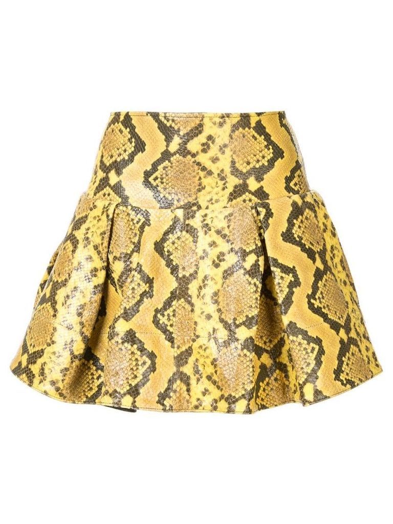 Marques'Almeida snake print effect skirt - Yellow