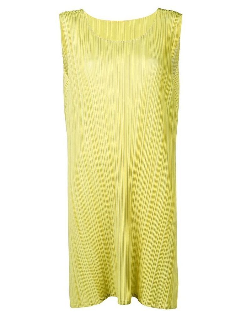 Pleats Please By Issey Miyake oversize ribbed top - Yellow