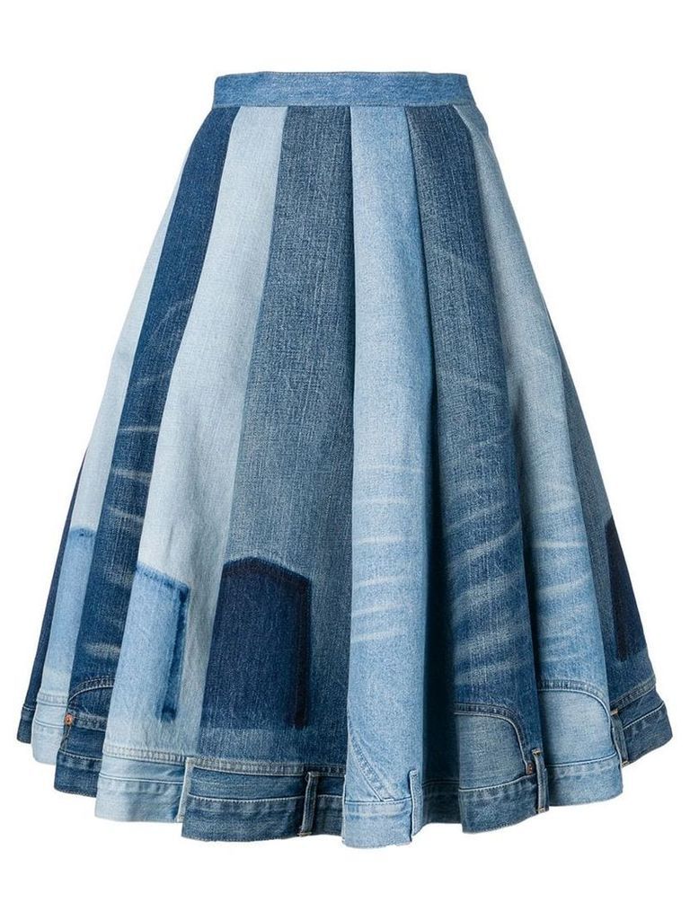 Junya Watanabe jean panel skirt - Blue