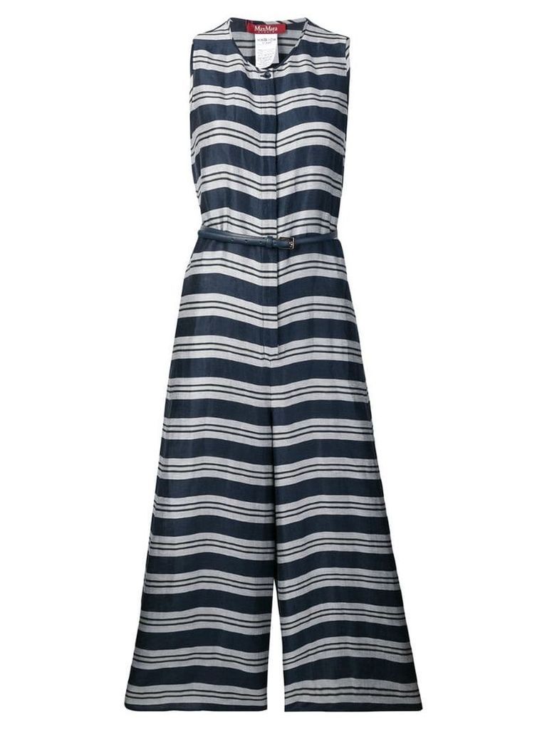 Max Mara Studio striped fitted dress - Blue