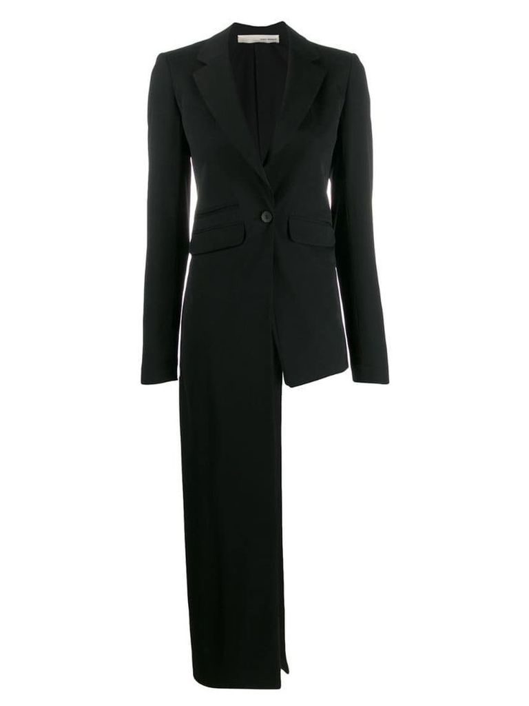 Isabel Benenato asymmetric lace-up back blazer - Black