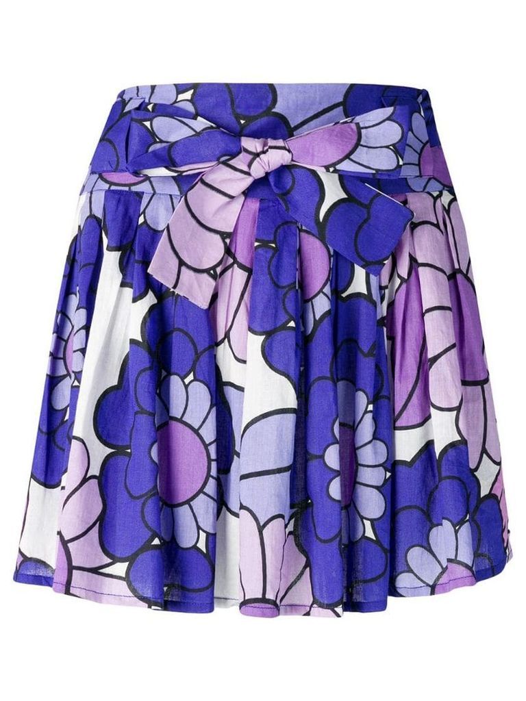 Dodo Bar Or pleated floral skirt - Purple