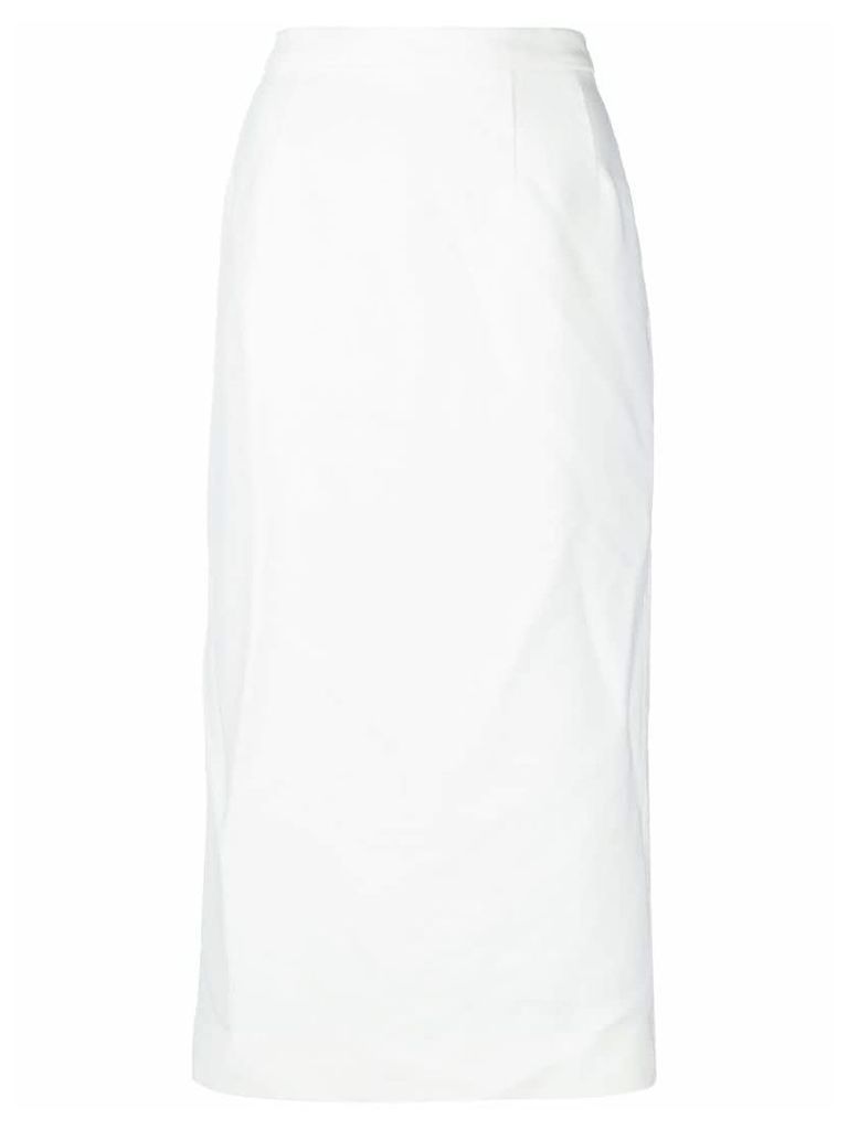 Comme Des Garçons fitted midi skirt - White