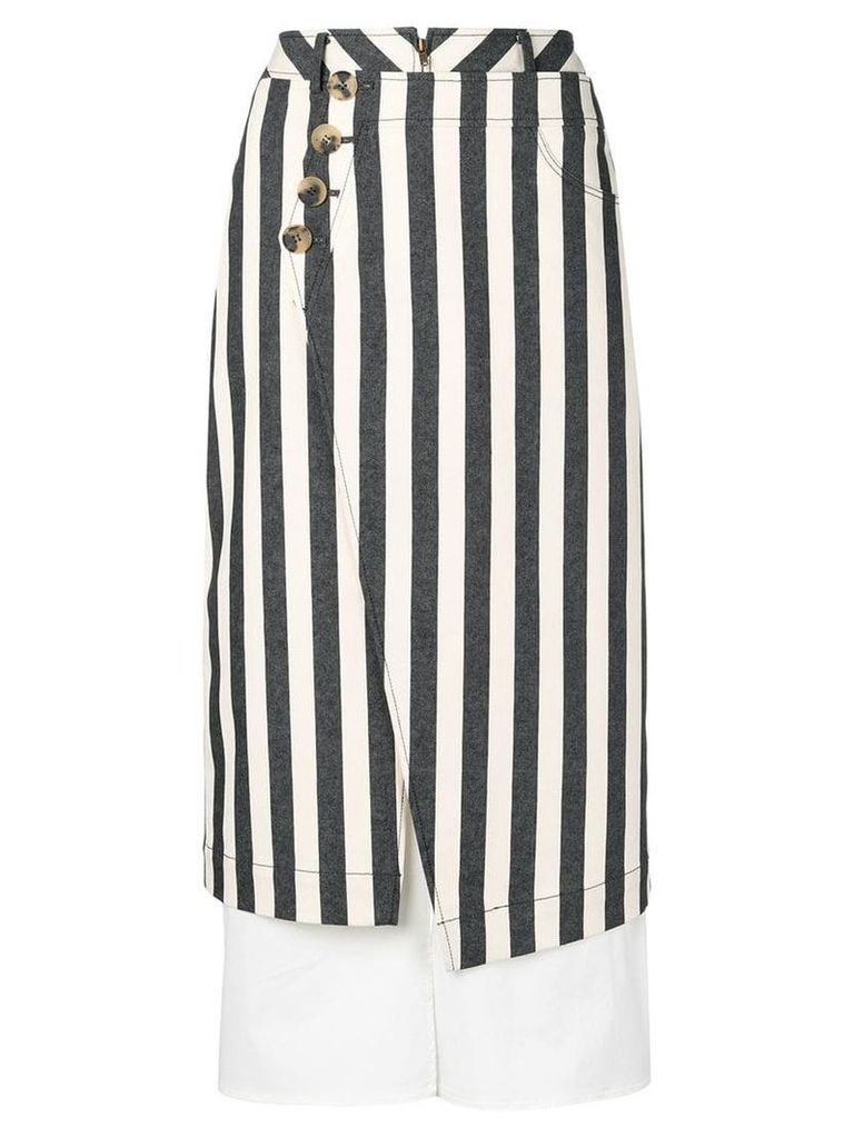 Rejina Pyo layered striped skirt - Neutrals