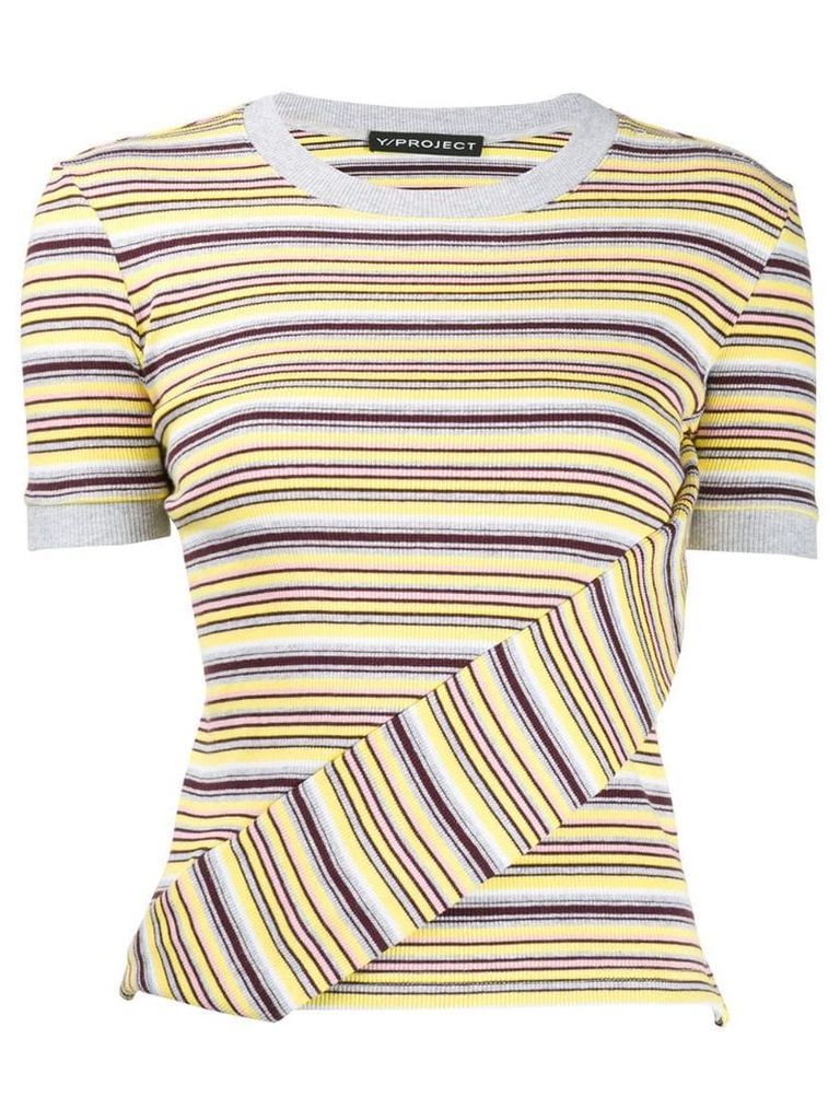 Y/Project striped ribbed T-shirt - Yellow