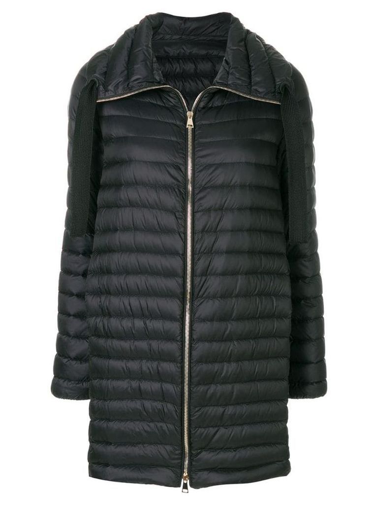 Moncler zipped padded coat - Black