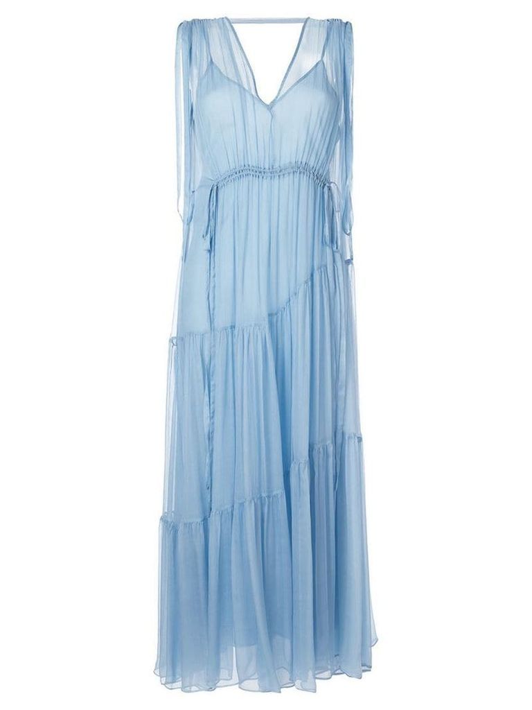 Lee Mathews Petra silk dress - Blue