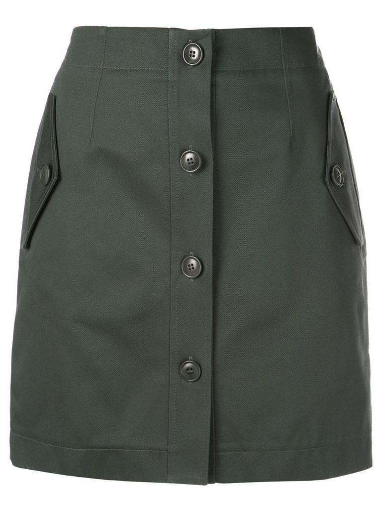 Givenchy short buttoned military skirt - Green