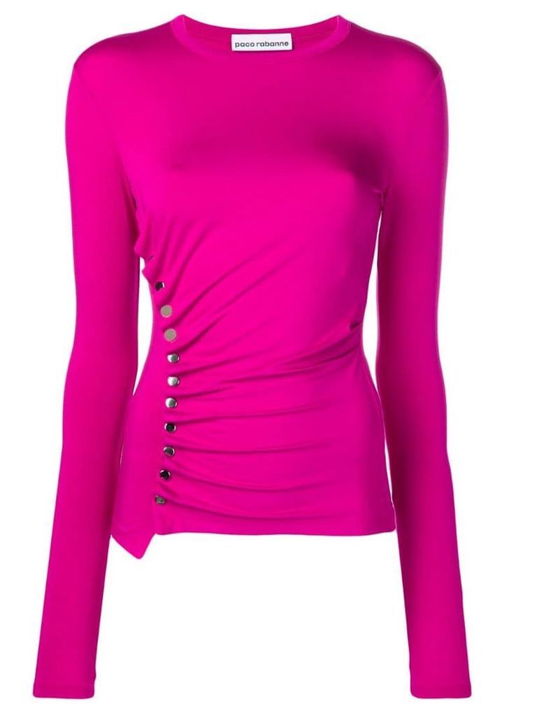 Paco Rabanne side buttons blouse - Pink