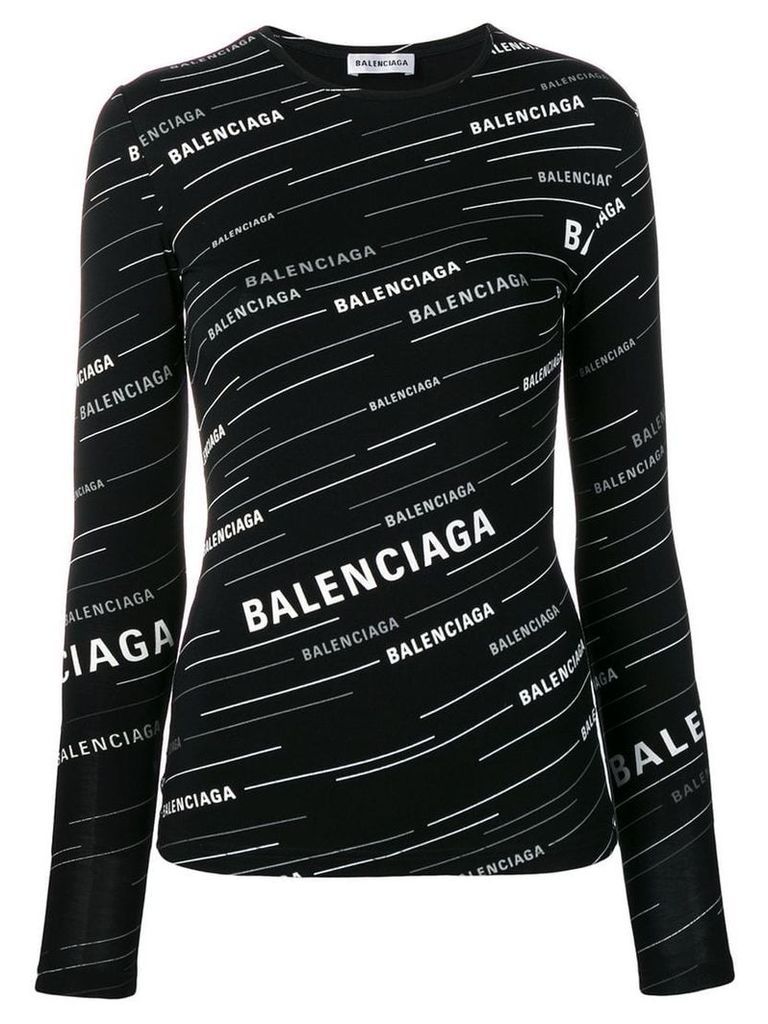Balenciaga logo printed T-shirt - Black