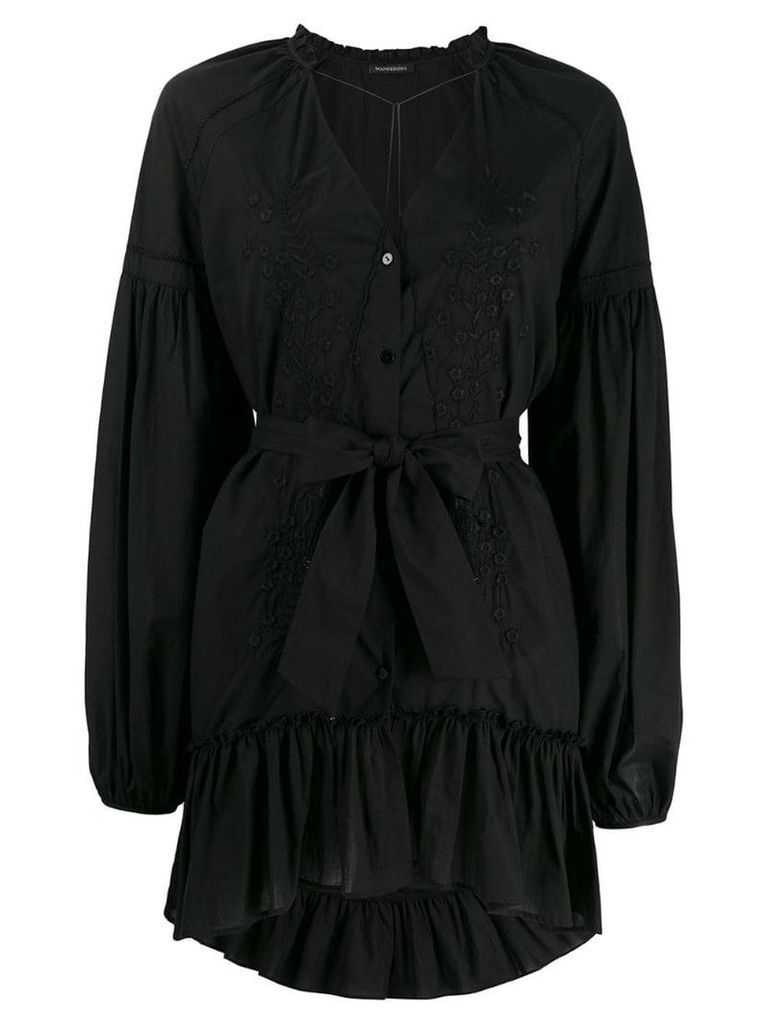 Wandering embroidered dress - Black