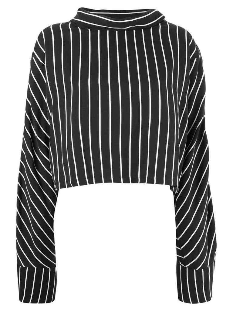 Taylor striped boat neck top - Black