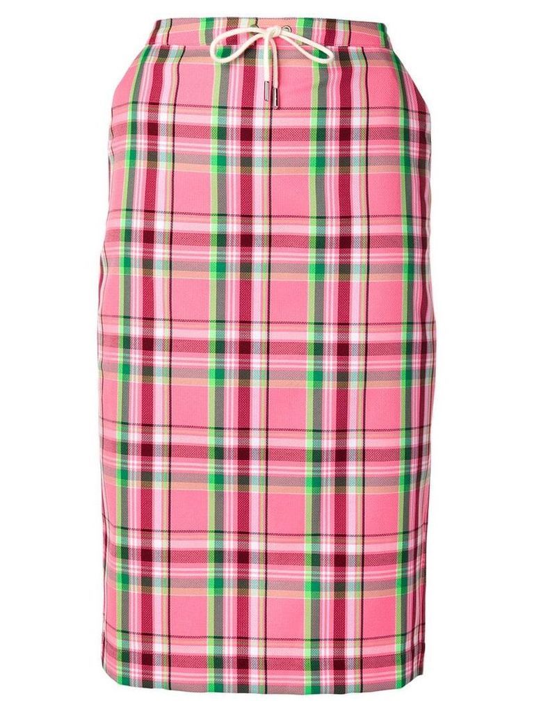 Essentiel Antwerp plaid pencil skirt - Pink