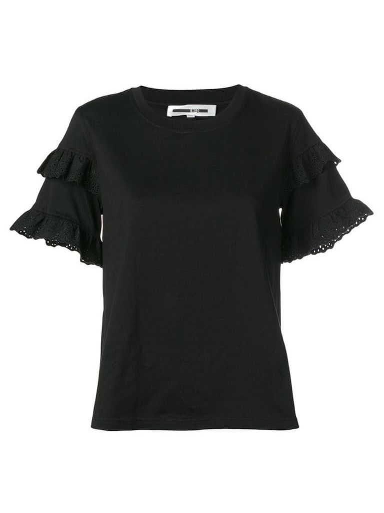 McQ Alexander McQueen tiered ruffle sleeve T-shirt - Black