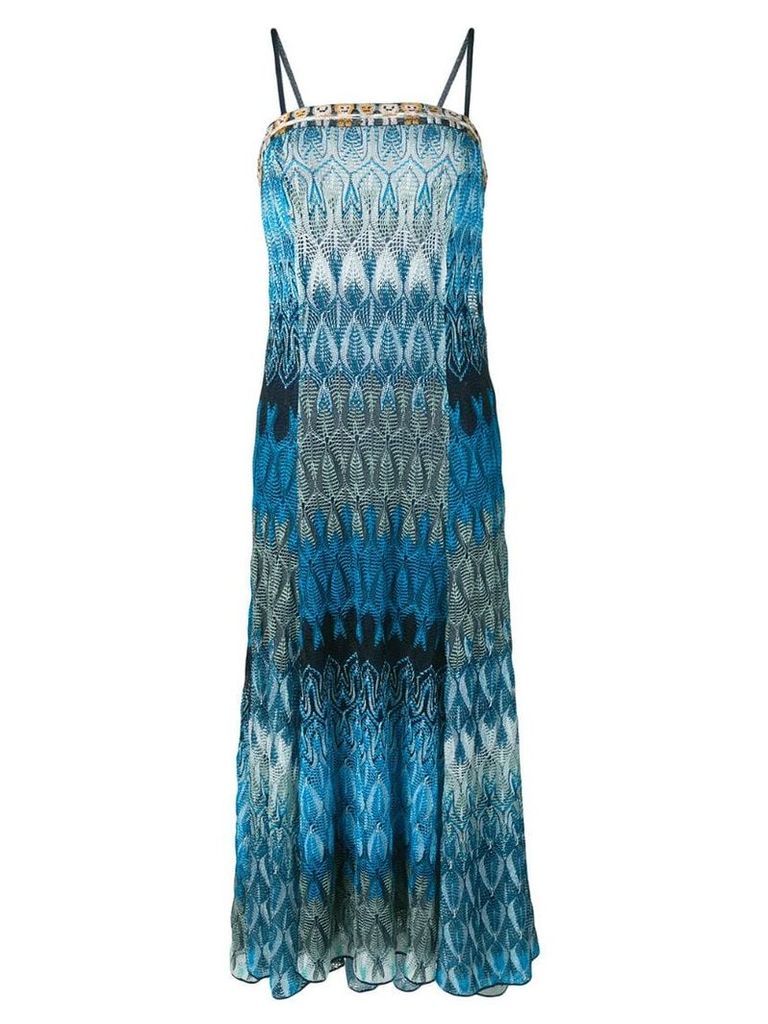 Missoni long crochet dress - Blue