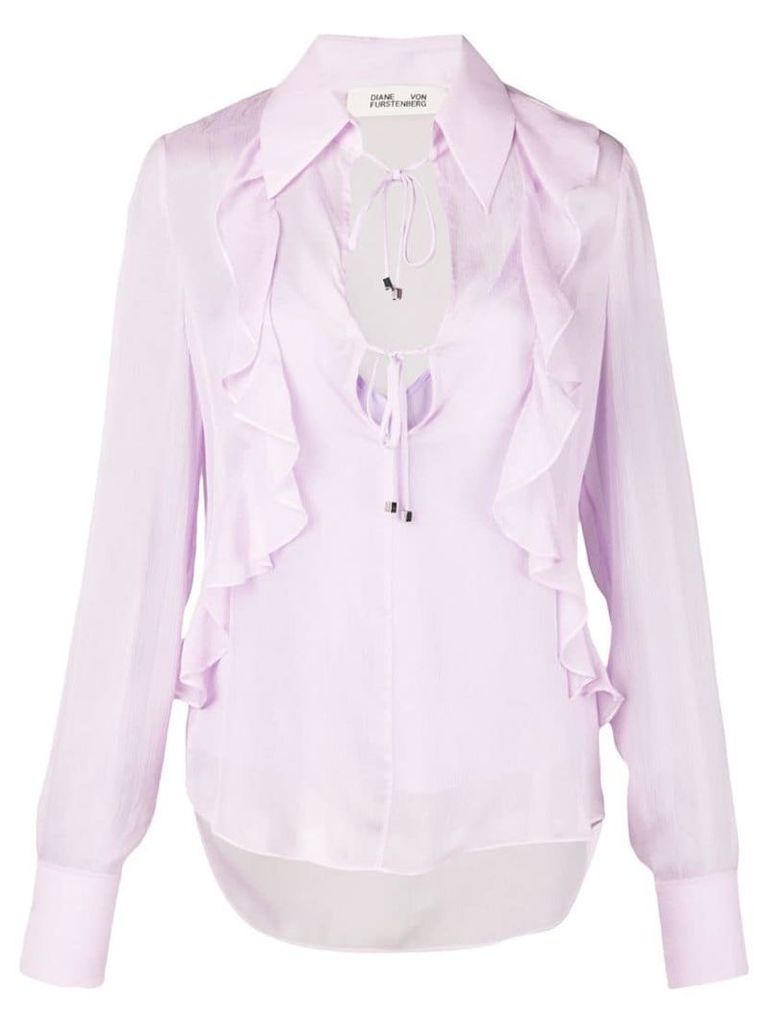 Diane von Furstenberg Everleigh collared blouse - Purple