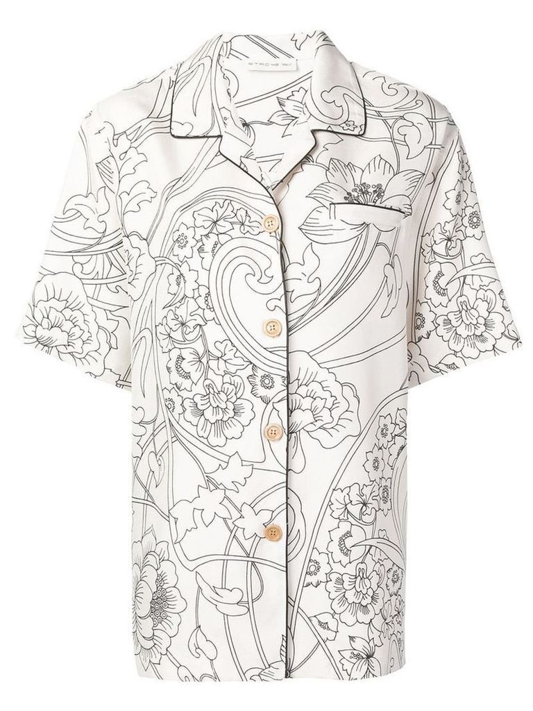 Etro floral print shirt - White