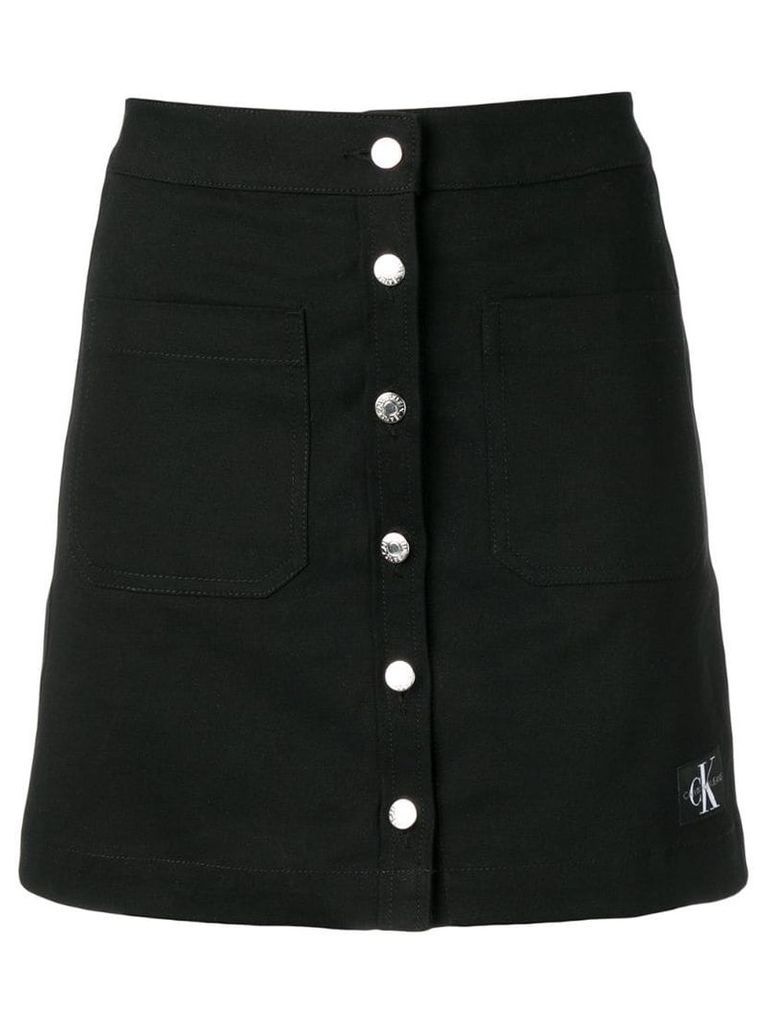 Calvin Klein Jeans button up mini skirt - Black