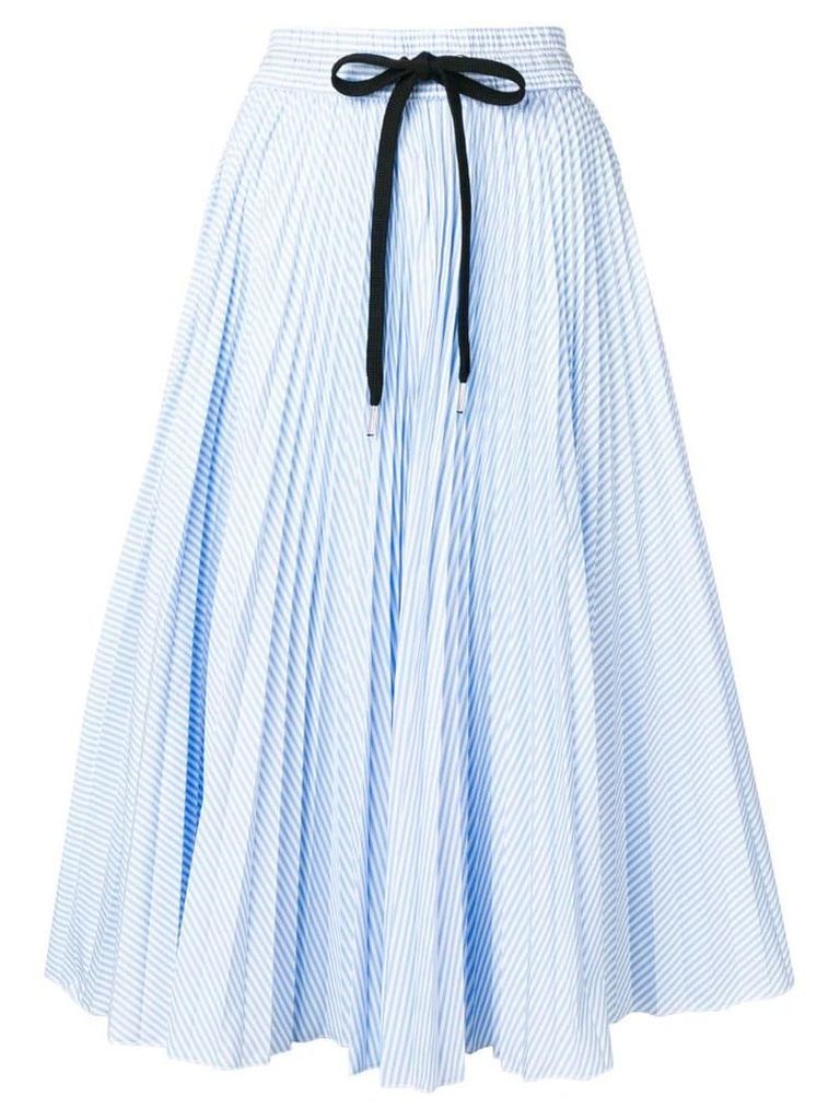 Red Valentino striped pleated skirt - Blue