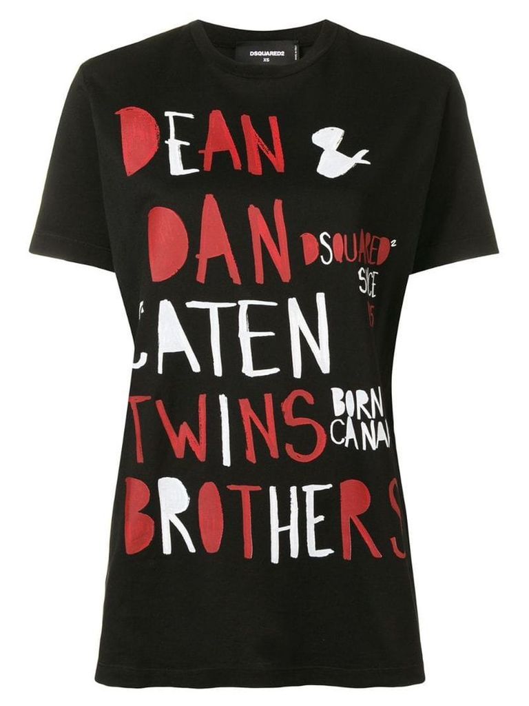 Dsquared2 Caten Twins print T-shirt - Black