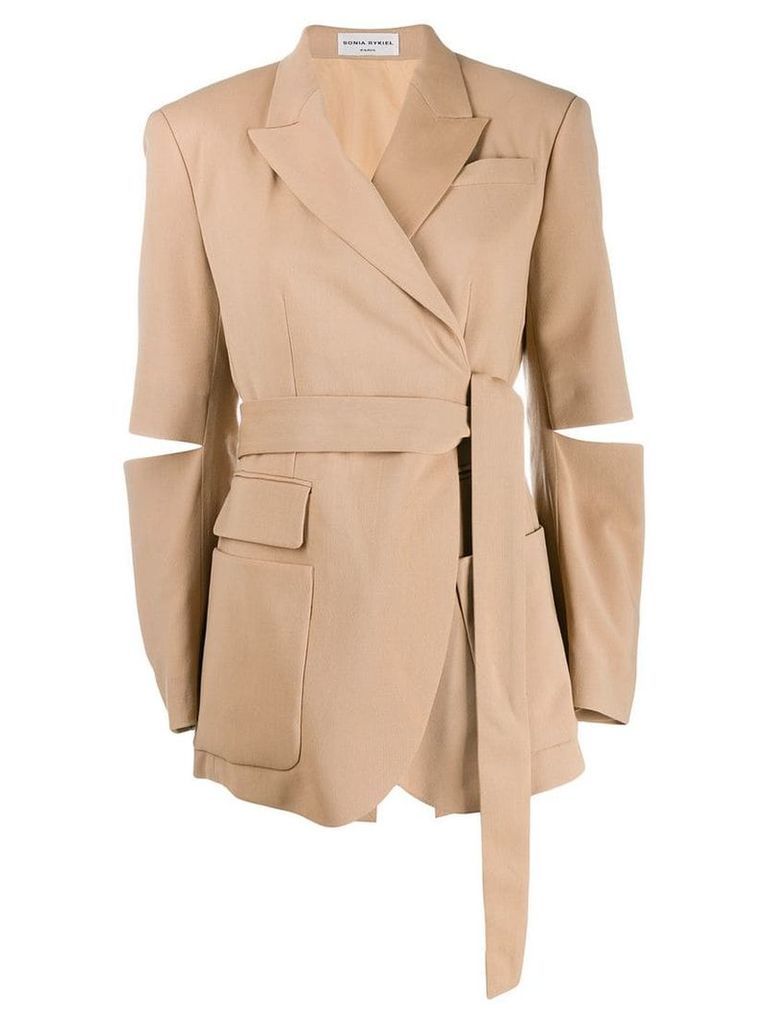 Sonia Rykiel wrap-around styled blazer - Neutrals